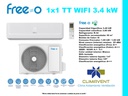 CONJUNTO 1X1 SPLIT PARED FREE-O 35 TT WIFI 3,4kW (30 m2)