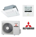 CONJUNTO 1X1 SPLIT CASSETTE 60x60 MITSUBISHI HEAVY SERIE MINI FDTC(N)25VHN-W DE 2.5 kW EN FRIO Y 2,9 kW EN CALOR.