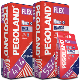 UDS. SACO ADHESIVO CEMENTOSO FLEXIBLE PEGOLAN FLEX GRIS C2 TE S1 25 KG