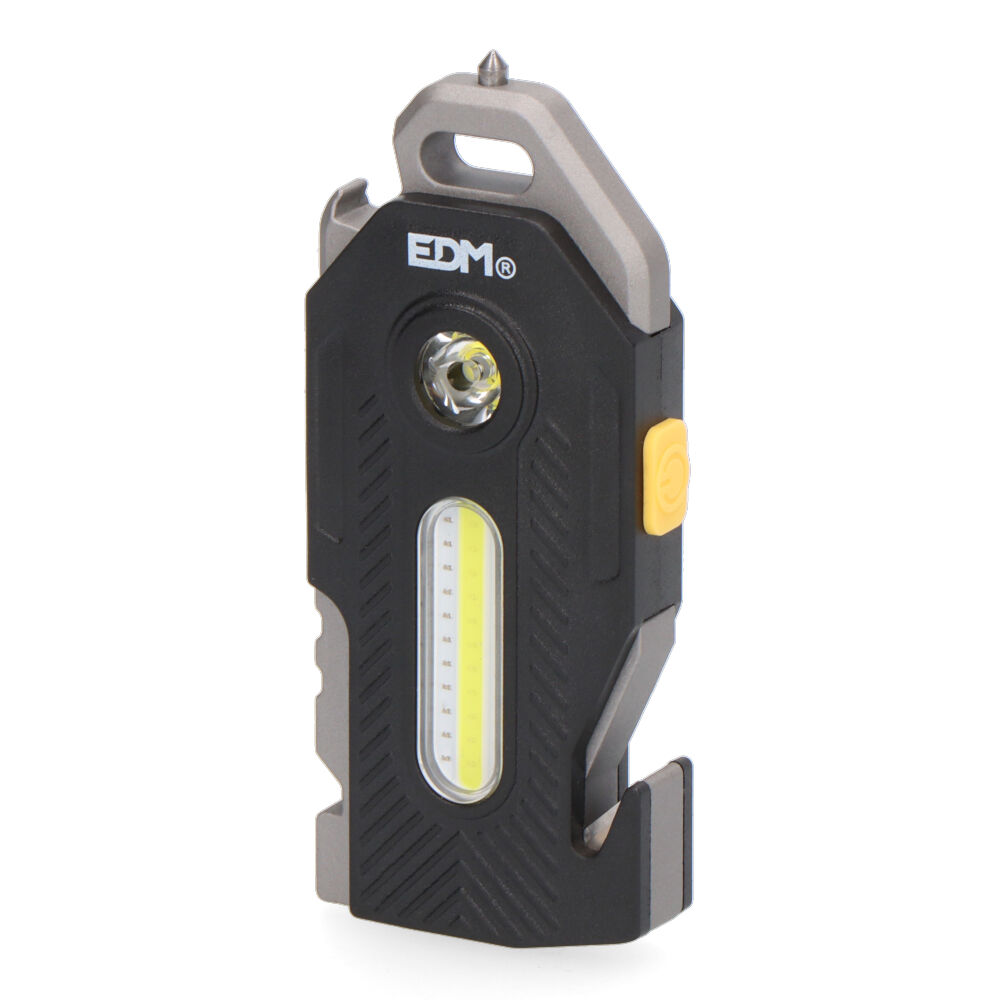 LINTERNA DE SEGURIDAD 6 EN 1 7W + 2,5W 400Lm 2 LEDS 300mAh EDM