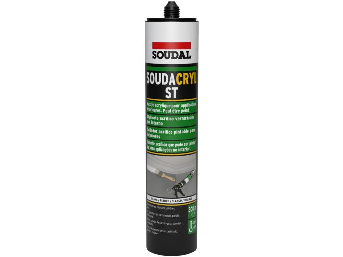 UDS. CARTUCHO SELLADOR ACRILICO PINTABLE BLANCO SOUDACRYL ST (300 ml)