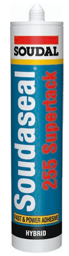 UDS. CARTUCHO POLIMERO MS AGARRE INMEDIATO SOUDAL SOUDASEAL 255 SUPERTACK BLANCO (290 ml)