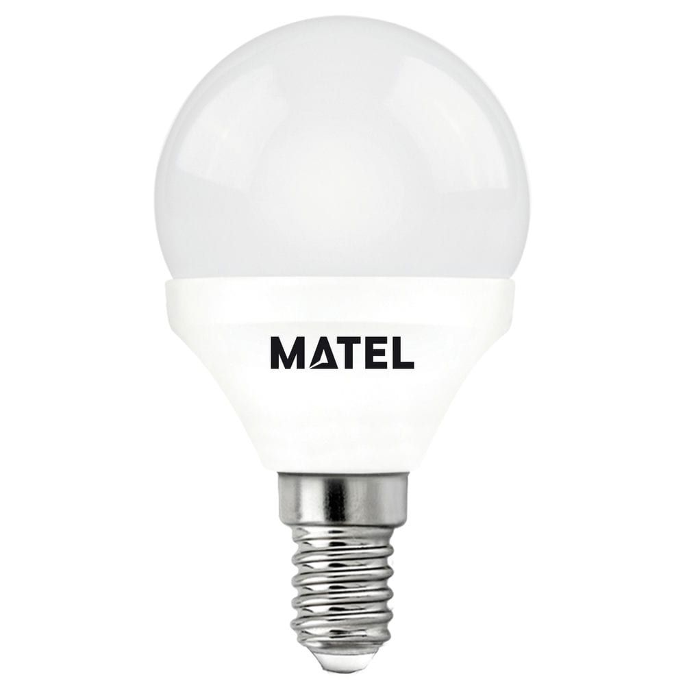 BOMBILLA LED ESFÉRICA MATEL E14 5W FRÍA