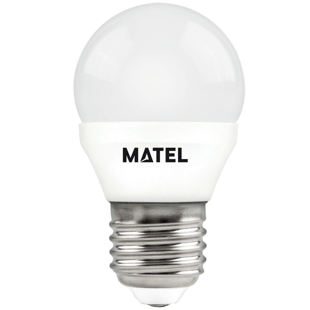 BOMBILLA LED ESFÉRICA MATEL E27 5W FRÍA