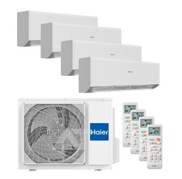 [GEOS35+25+25+25] CONJUNTO 4X1 SPLIT PARED HAIER GEOS 35 + 25 + 25 + 25 R Plus Wifi 3,5kW + 2,5kW + 2,5kW + 2,5Kw (SALON Y 3 HABITACIONES)