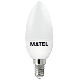 [21841] BOMBILLA LED VELA MATEL E14 5W FRÍA